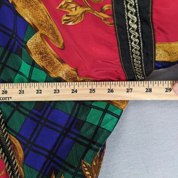 Vintage 80s Gallery Sport Windbreaker Jacket Women's M Full Zip Made Korea Plaid - Picture 5 of 10